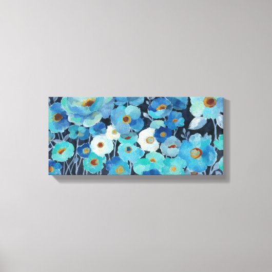 Indigo Flowers Canvas Afdruk (Voorkant)