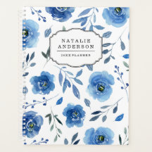 Indigo Flowers | Gepersonaliseerde planner