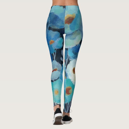 Indigo Flowers Leggings (Achterkant)