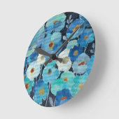 Indigo Flowers Ronde Klok (Hoek)