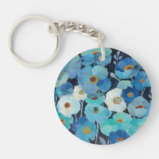 Indigo Flowers Sleutelhanger (Voorkant)