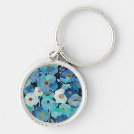 Indigo Flowers Sleutelhanger (Voorkant)