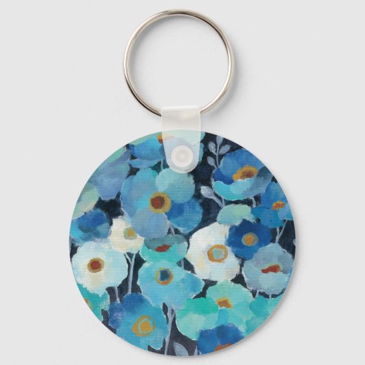 Indigo Flowers Sleutelhanger (Voorkant)