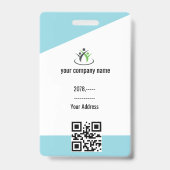 Indigo | Foto Personeelslogo of QR CODE Beveiligin Badge (Achterkant)