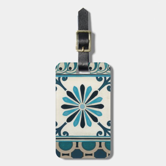 Indigo Frieze II, niet in reliëf Bagagelabel (Voorkant verticaal)