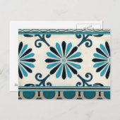 Indigo Frieze II, niet in reliëf Briefkaart (Voorkant / Achterkant)