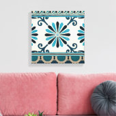 Indigo Frieze II, niet in reliëf Canvas Afdruk (Insitu (Woonkamer))