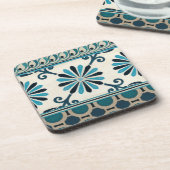 Indigo Frieze II, niet in reliëf Drankjes Onderzetter (Linkerzijde)