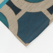 Indigo Frieze II, niet in reliëf Fleece Deken (Hoek)