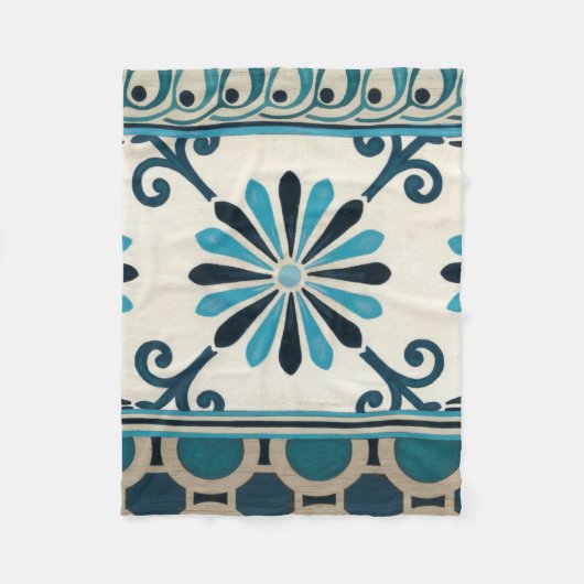 Indigo Frieze II, niet in reliëf Fleece Deken (Voorkant)