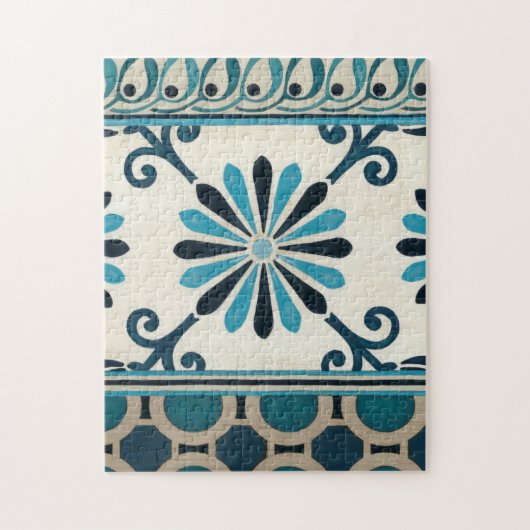 Indigo Frieze II, niet in reliëf Legpuzzel (Verticaal)