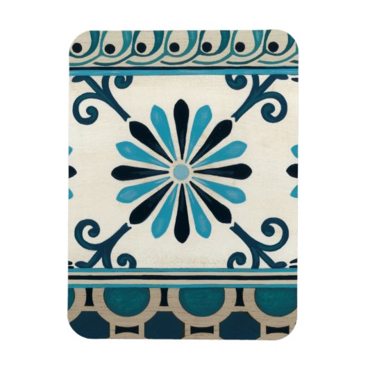 Indigo Frieze II, niet in reliëf Magneet (Verticaal)