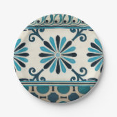 Indigo Frieze II, niet in reliëf Papieren Bordje (Voorkant)