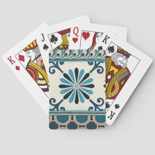 Indigo Frieze II, niet in reliëf Pokerkaarten (Achterkant)