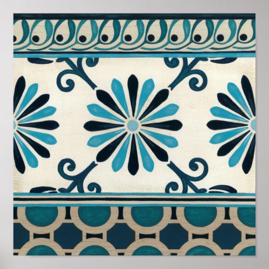 Indigo Frieze II, niet in reliëf Poster (Voorkant)