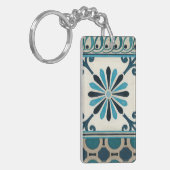 Indigo Frieze II, niet in reliëf Sleutelhanger (Voorkant Links)