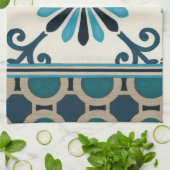 Indigo Frieze II, niet in reliëf Theedoek (Gevouwen)