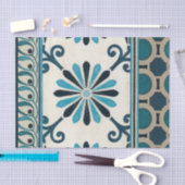 Indigo Frieze II, niet in reliëf Tissuepapier (Craft)