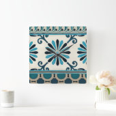 Indigo Frieze II, niet in reliëf Vierkante Klok (Huis)