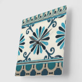 Indigo Frieze II, niet in reliëf Vierkante Klok (Hoek)