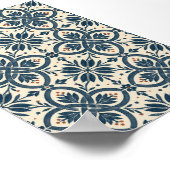 Indigo Garden Knots Kunstprint Poster (Hoek)