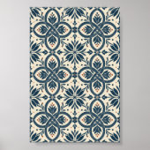 Indigo Garden Knots Kunstprint Poster (Voorkant)