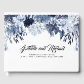 Indigo Garden Modern Floral Wedding Gastenboek (Voorkant)