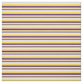Indigo, geel & lavendelpatroon stof (Swatch)