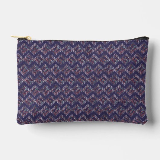 Indigo Gestikte Diamanten Etui (Voorkant)