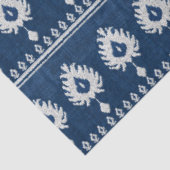 Indigo gestructureerde witte Ikat-stijl borduurwer Tissuepapier (Detail)