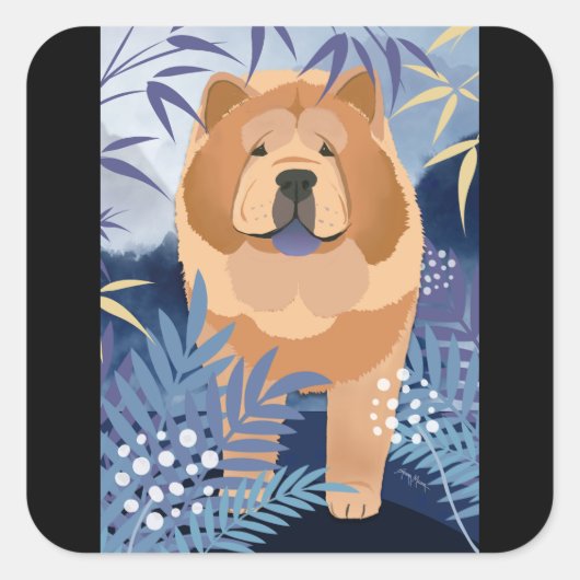 INDIGO gladde chow stickers (Voorkant)