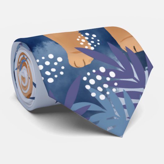 INDIGO gladde chow Stropdas (Opgerold)