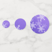 Indigo Golden Snowflakes Minimalistische Kerst Confetti (Achterkanten)