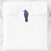 Indigo Gradient Crow-Sticker Ronde Sticker (Tas)