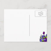 Indigo & Green Fun Flowers Briefkaart (Achterkant)