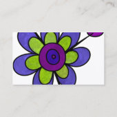 Indigo & Green Fun Flowers Visitekaartje (Achterkant)