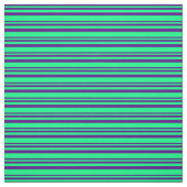 Indigo & Green Pattern Stof (Swatch)