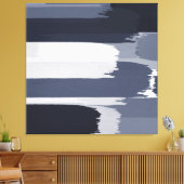 Indigo Grijze Blauwe Borstbedekking Canvas Afdruk (Insitu (Woonkamer))
