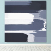 Indigo Grijze Blauwe Borstbedekking Canvas Afdruk (Insitu (Houten vloer))