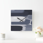 Indigo Grijze Blauwe Borstbedekking Vierkante Klok (Huis)