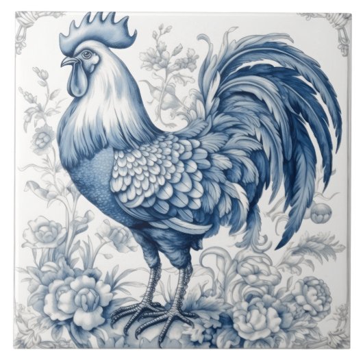 Indigo Haan Azulejo Tegels Tegeltje (Voorkant)