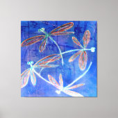 Indigo Haze Libelle Fladdert Canvas Afdruk (Voorkant)