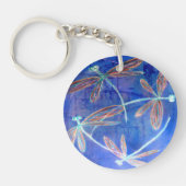 Indigo Haze Libelle Fladdert Sleutelhanger (Voorkant)