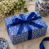Indigo Heritage Classic Portuguese Geometric Cadeaupapier