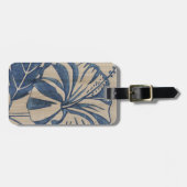 Indigo Hibiscus Bagagelabel (Voorkant horizontaal)