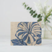 Indigo Hibiscus Briefkaart (Staand voorkant)