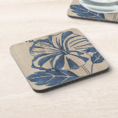 Indigo Hibiscus Drankjes Onderzetter (Linkerzijde)