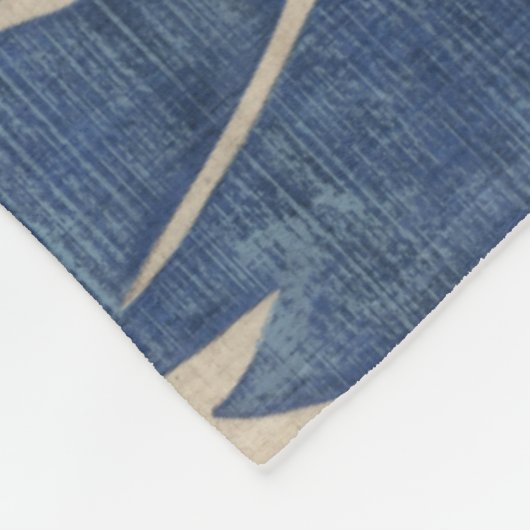 Indigo Hibiscus Fleece Deken (Hoek)