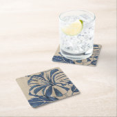 Indigo Hibiscus Kartonnen Onderzetters (Insitu)