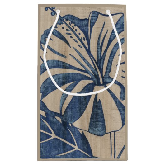 Indigo Hibiscus Klein Cadeauzakje (Achterkant)